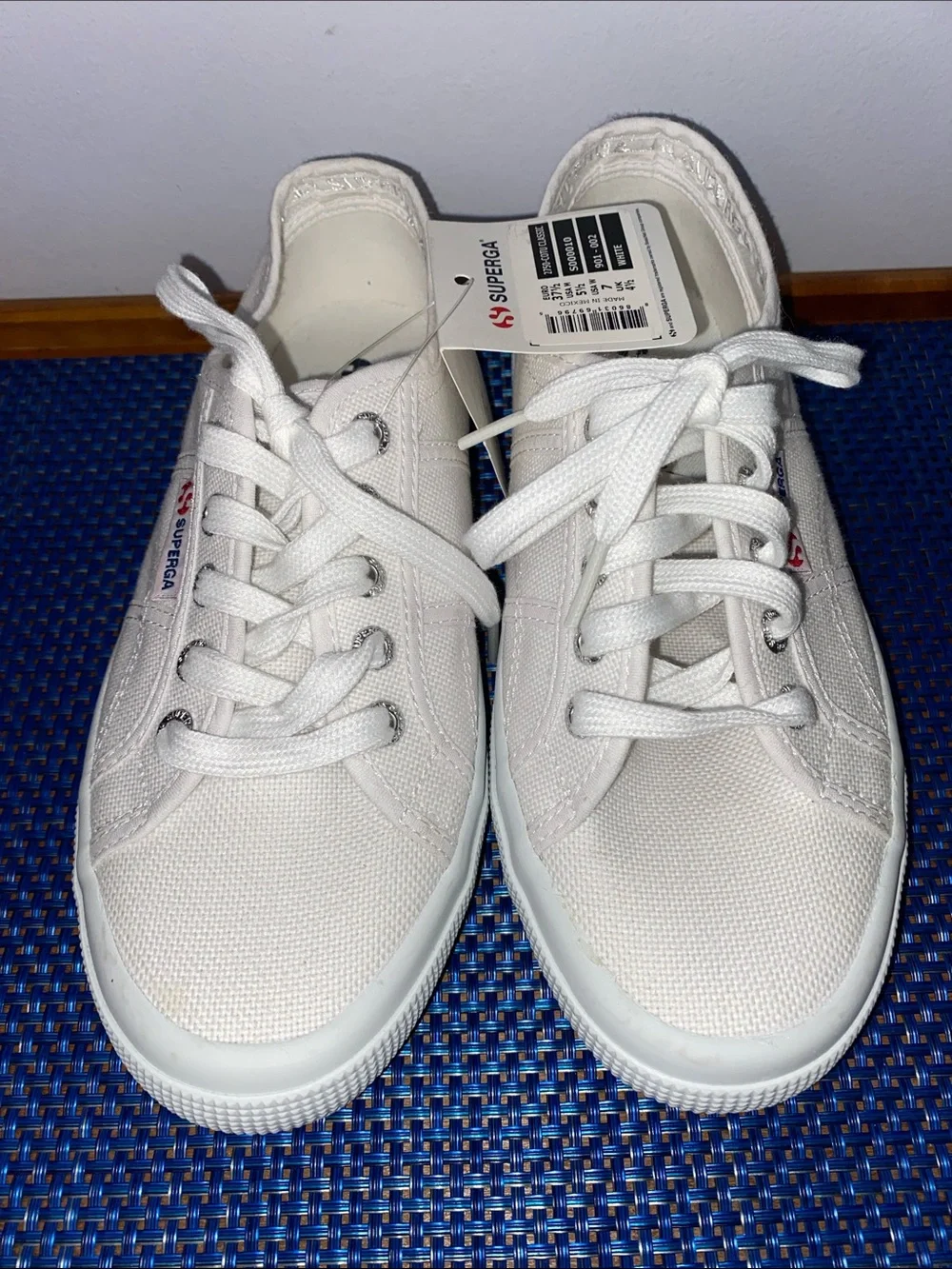 NWT Superga 2750 Cotu Classic sneakers in white, Sz. 7 W or 5.5 M
